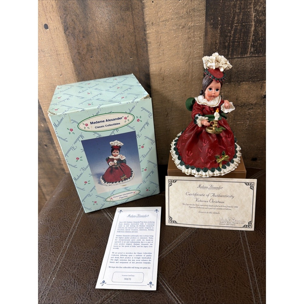 Vintage Madame Alexander‎ Classic  5.5" Collectible Victorian Christmas Figurine